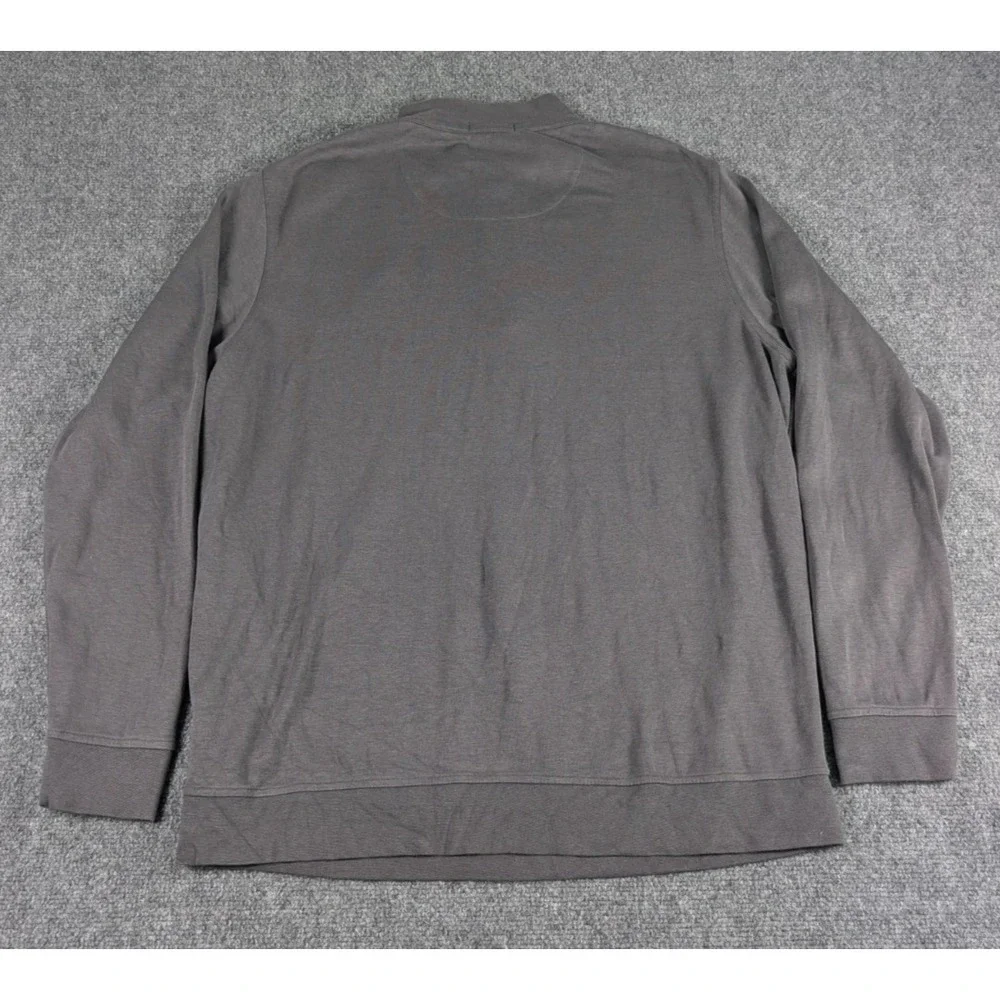 Peter Millar Crown Comfort Interlock 1/4 Zip Sweater Mens‎ XL Gray w/Logo